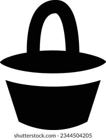 Bucket icon symbol vector image. Illustration of the bucket cleaning equipment washing outline design image. EPS 10