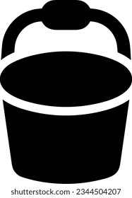 Bucket icon symbol vector image. Illustration of the bucket cleaning equipment washing outline design image. EPS 10