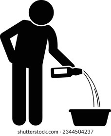 Bucket icon symbol vector image. Illustration of the bucket cleaning equipment washing outline design image. EPS 10