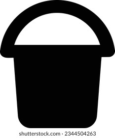 Bucket icon symbol vector image. Illustration of the bucket cleaning equipment washing outline design image. EPS 10