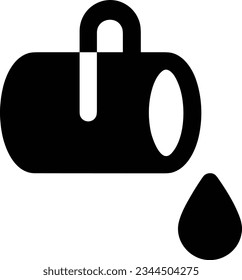 Bucket icon symbol vector image. Illustration of the bucket cleaning equipment washing outline design image. EPS 10