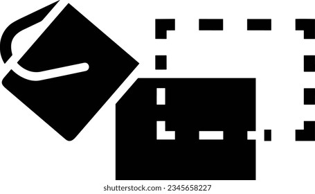 Bucket icon symbol vector image. Illustration of the bucket cleaning equipment washing outline design image. EPS 10
