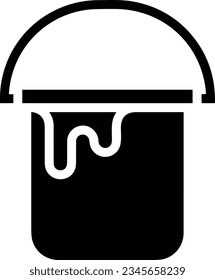 Bucket icon symbol vector image. Illustration of the bucket cleaning equipment washing outline design image. EPS 10