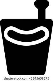 Bucket icon symbol vector image. Illustration of the bucket cleaning equipment washing outline design image. EPS 10