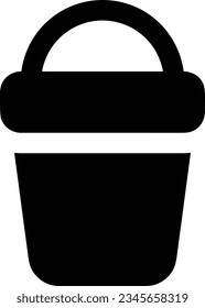 Bucket icon symbol vector image. Illustration of the bucket cleaning equipment washing outline design image. EPS 10
