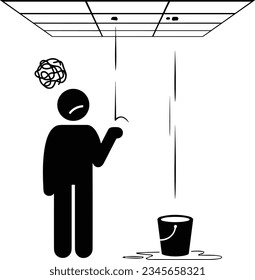 Bucket icon symbol vector image. Illustration of the bucket cleaning equipment washing outline design image. EPS 10