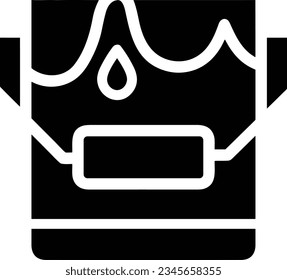 Bucket icon symbol vector image. Illustration of the bucket cleaning equipment washing outline design image. EPS 10