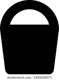 Bucket icon symbol vector image. Illustration of the bucket cleaning equipment washing outline design image. EPS 10
