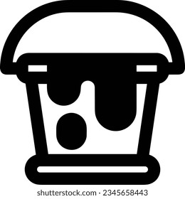 Bucket icon symbol vector image. Illustration of the bucket cleaning equipment washing outline design image. EPS 10
