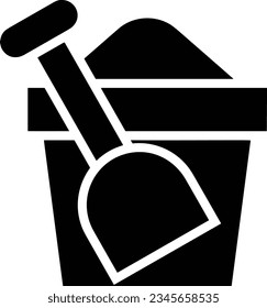Bucket icon symbol vector image. Illustration of the bucket cleaning equipment washing outline design image. EPS 10