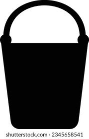 Bucket icon symbol vector image. Illustration of the bucket cleaning equipment washing outline design image. EPS 10