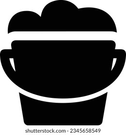 Bucket icon symbol vector image. Illustration of the bucket cleaning equipment washing outline design image. EPS 10