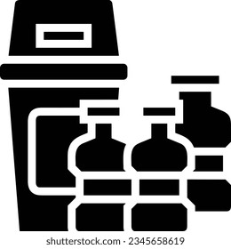 Bucket icon symbol vector image. Illustration of the bucket cleaning equipment washing outline design image. EPS 10