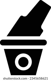 Bucket icon symbol vector image. Illustration of the bucket cleaning equipment washing outline design image. EPS 10