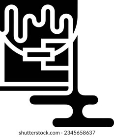 Bucket icon symbol vector image. Illustration of the bucket cleaning equipment washing outline design image. EPS 10