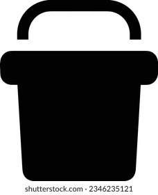 Bucket icon symbol vector image. Illustration of the bucket cleaning equipment washing outline design image. EPS 10