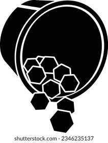 Bucket icon symbol vector image. Illustration of the bucket cleaning equipment washing outline design image. EPS 10