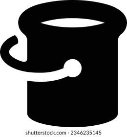 Bucket icon symbol vector image. Illustration of the bucket cleaning equipment washing outline design image. EPS 10
