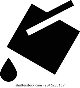 Eisensymbol, Vektorbild. Illustration der Eimerreinigungsausrüstung, die das Design der Umrisslinie abbildet. EPS10