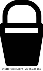 Bucket icon symbol vector image. Illustration of the bucket cleaning equipment washing outline design image. EPS 10
