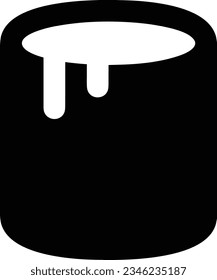 Imagen vectorial del símbolo de icono del cubo. Ilustración de la imagen de diseño del contorno de lavado del equipo de limpieza de cubos. EPS 10