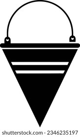 Bucket icon symbol vector image. Illustration of the bucket cleaning equipment washing outline design image. EPS 10