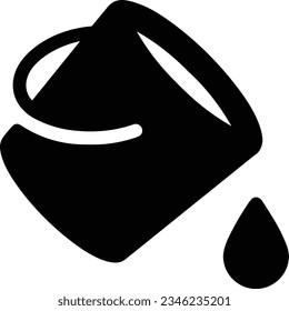 Bucket icon symbol vector image. Illustration of the bucket cleaning equipment washing outline design image. EPS 10