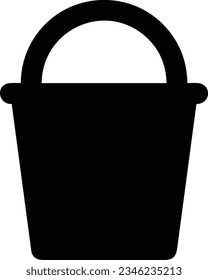 Bucket icon symbol vector image. Illustration of the bucket cleaning equipment washing outline design image. EPS 10