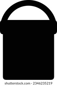 Bucket icon symbol vector image. Illustration of the bucket cleaning equipment washing outline design image. EPS 10