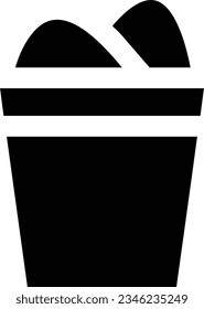 Bucket icon symbol vector image. Illustration of the bucket cleaning equipment washing outline design image. EPS 10