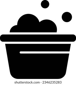 Imagen vectorial del símbolo de icono del cubo. Ilustración de la imagen de diseño del contorno de lavado del equipo de limpieza de cubos. EPS 10