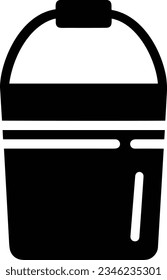 Bucket icon symbol vector image. Illustration of the bucket cleaning equipment washing outline design image. EPS 10
