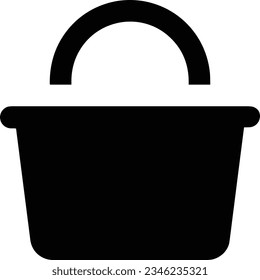 Bucket icon symbol vector image. Illustration of the bucket cleaning equipment washing outline design image. EPS 10
