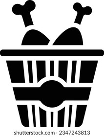Bucket icon symbol vector image. Illustration of the bucket cleaning equipment washing outline design image. EPS 10