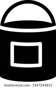 Bucket icon symbol vector image. Illustration of the bucket cleaning equipment washing outline design image. EPS 10