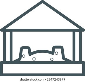 Bucket icon symbol vector image. Illustration of the bucket cleaning equipment washing outline design image. EPS 10
