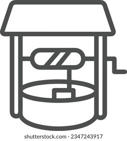 Bucket icon symbol vector image. Illustration of the bucket cleaning equipment washing outline design image. EPS 10