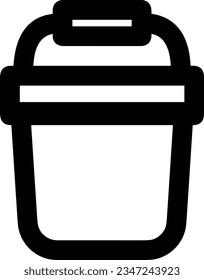 Bucket icon symbol vector image. Illustration of the bucket cleaning equipment washing outline design image. EPS 10