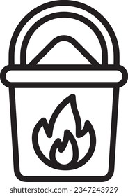 Bucket icon symbol vector image. Illustration of the bucket cleaning equipment washing outline design image. EPS 10