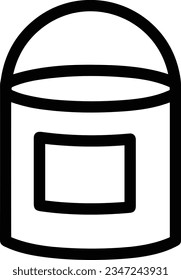 Bucket icon symbol vector image. Illustration of the bucket cleaning equipment washing outline design image. EPS 10