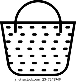 Bucket icon symbol vector image. Illustration of the bucket cleaning equipment washing outline design image. EPS 10
