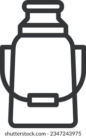 Bucket icon symbol vector image. Illustration of the bucket cleaning equipment washing outline design image. EPS 10