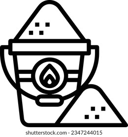 Bucket icon symbol vector image. Illustration of the bucket cleaning equipment washing outline design image. EPS 10