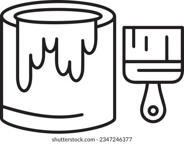 Imagen vectorial del símbolo de icono del cubo. Ilustración de la imagen de diseño del contorno de lavado del equipo de limpieza de cubos. EPS 10