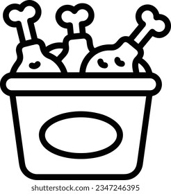 Bucket icon symbol vector image. Illustration of the bucket cleaning equipment washing outline design image. EPS 10