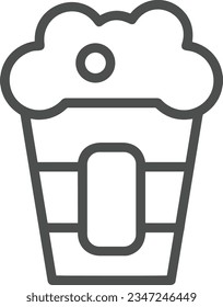 Bucket icon symbol vector image. Illustration of the bucket cleaning equipment washing outline design image. EPS 10