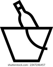 Bucket icon symbol vector image. Illustration of the bucket cleaning equipment washing outline design image. EPS 10