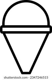 Bucket icon symbol vector image. Illustration of the bucket cleaning equipment washing outline design image. EPS 10