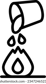 Bucket icon symbol vector image. Illustration of the bucket cleaning equipment washing outline design image. EPS 10