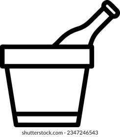 Bucket icon symbol vector image. Illustration of the bucket cleaning equipment washing outline design image. EPS 10